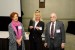 Prof. Suzanne Lunsford receiving an award "In Appreciation for Delivering a Great Workshop and Plenary Keynote Address."